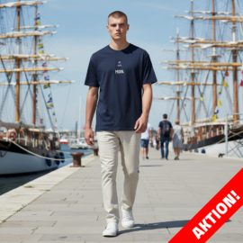 AKTION - T-Shirt Herren, navy, Moin