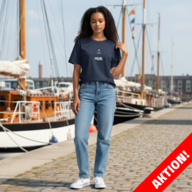 AKTION - T-Shirt Damen, navy, Moin