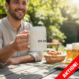 AKTION - Fiedsche schnackt platt - Bierkrug, Een geiht noch.