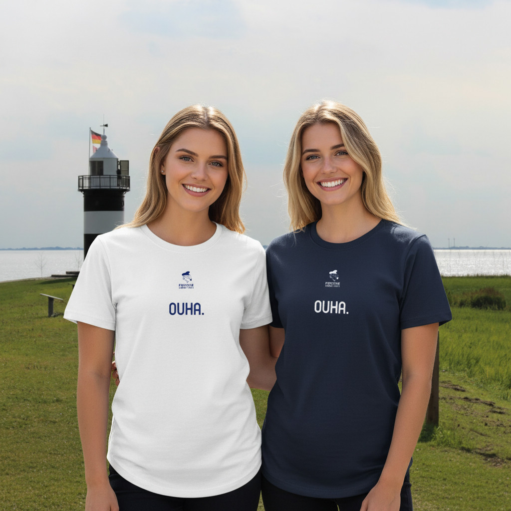 Fiedsche schnackt platt - T-Shirt Damen, navy, Ouha – Bild 3