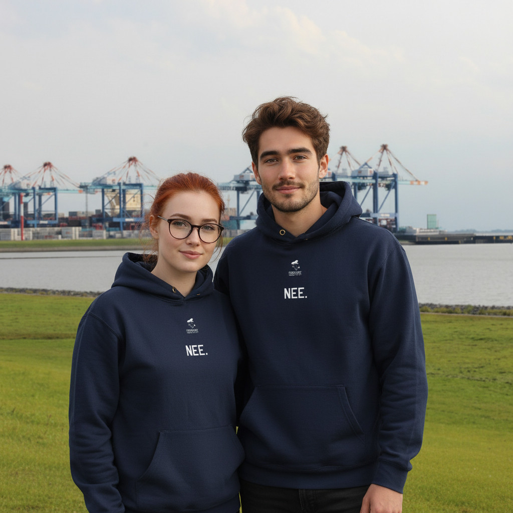 Fiedsche schnackt platt - Unisex Hoodie, navy, Nee