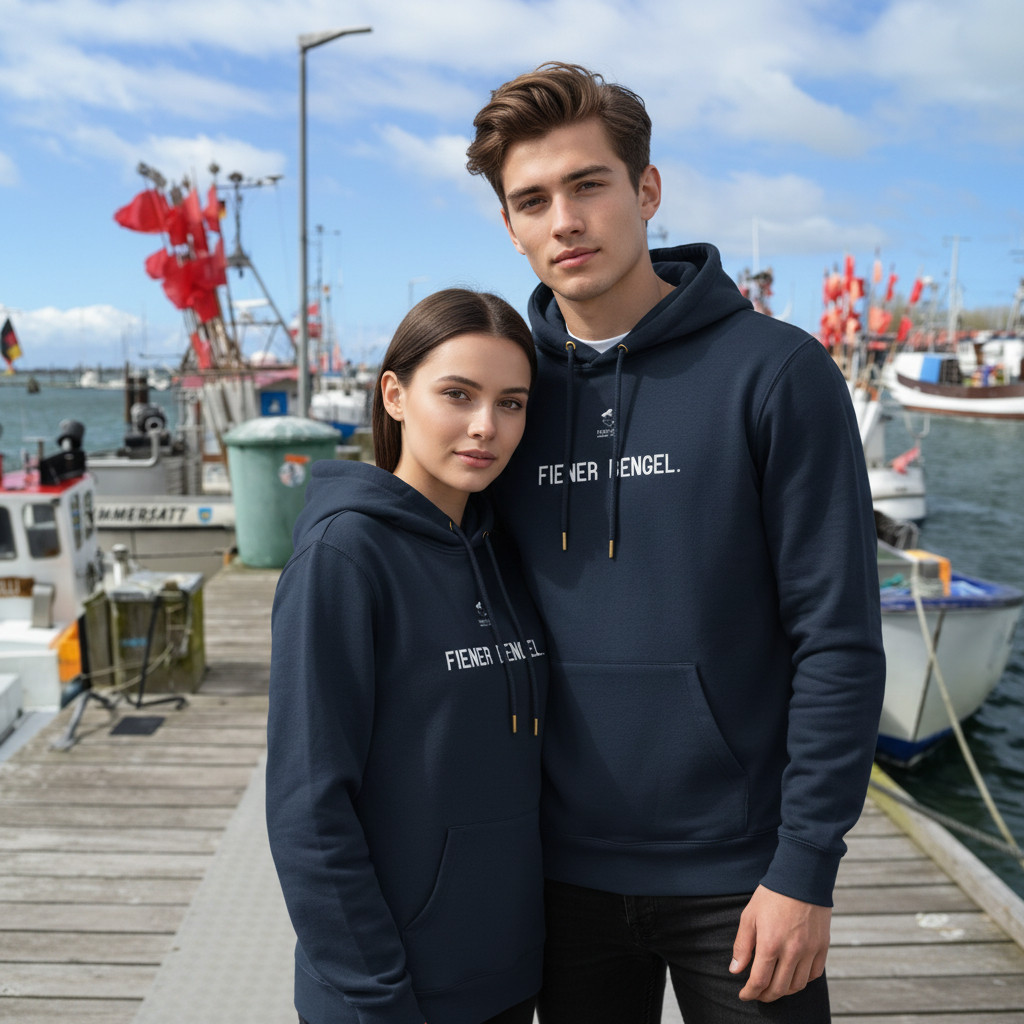 Fiedsche schnackt platt - Unisex Hoodie, navy, Fiener Bengel