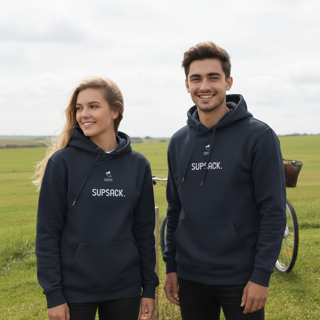 Fiedsche schnackt platt - Unisex Hoodie, navy, Supsack
