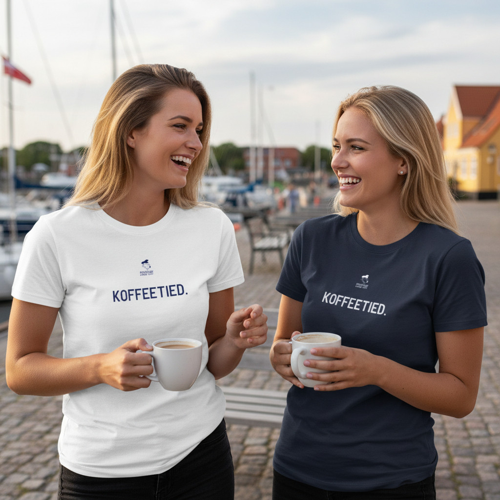 Fiedsche schnackt platt - T-Shirt Damen, navy, Koffeetied – Bild 3
