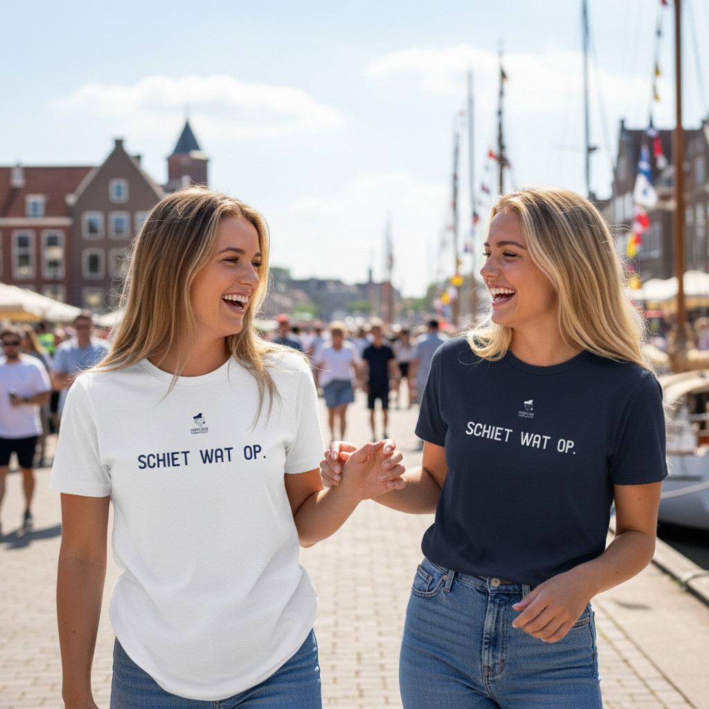 Fiedsche schnackt platt - T-Shirt Damen, weiß, Schiet wat op – Bild 3