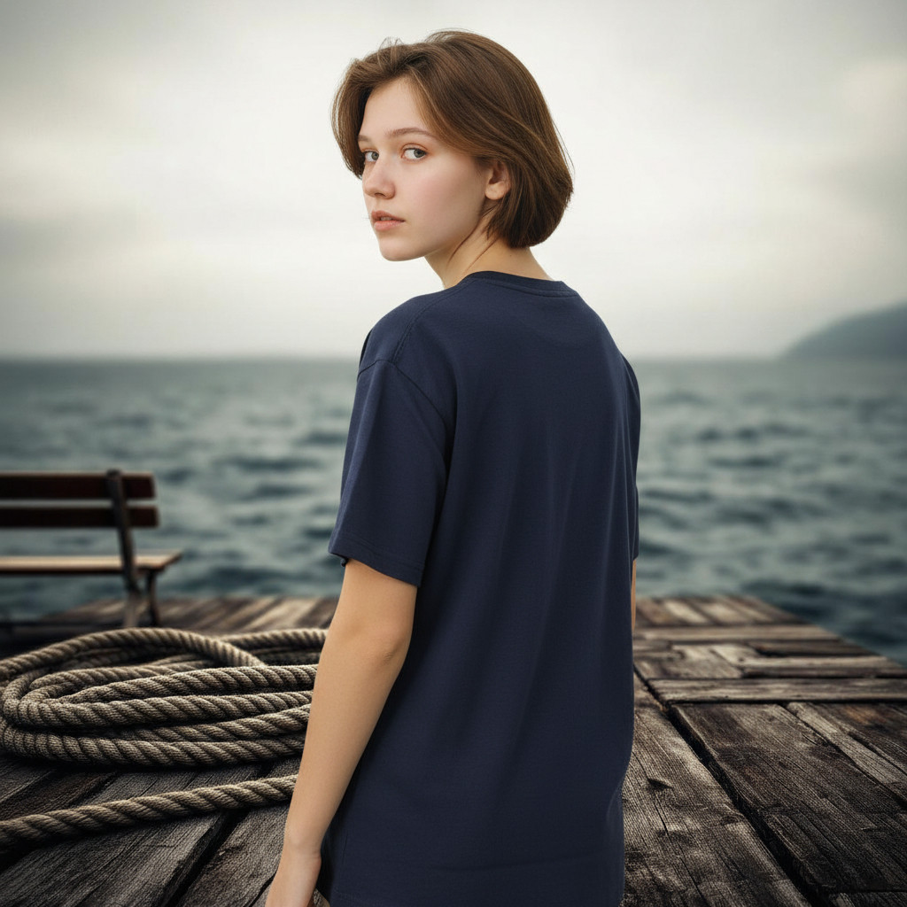 Fiedsche schnackt platt - T-Shirt Damen, navy, Fiene Deern – Bild 2