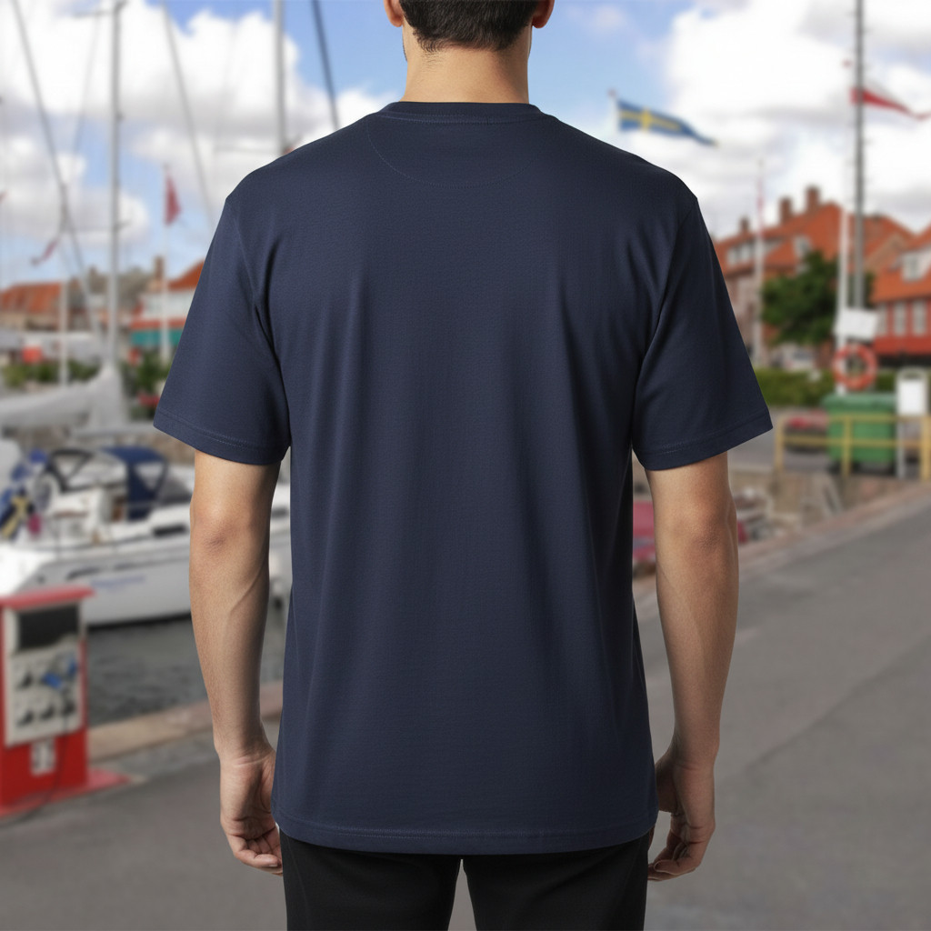 Fiedsche schnackt platt - T-Shirt Herren, navy, Koffeetied – Bild 2