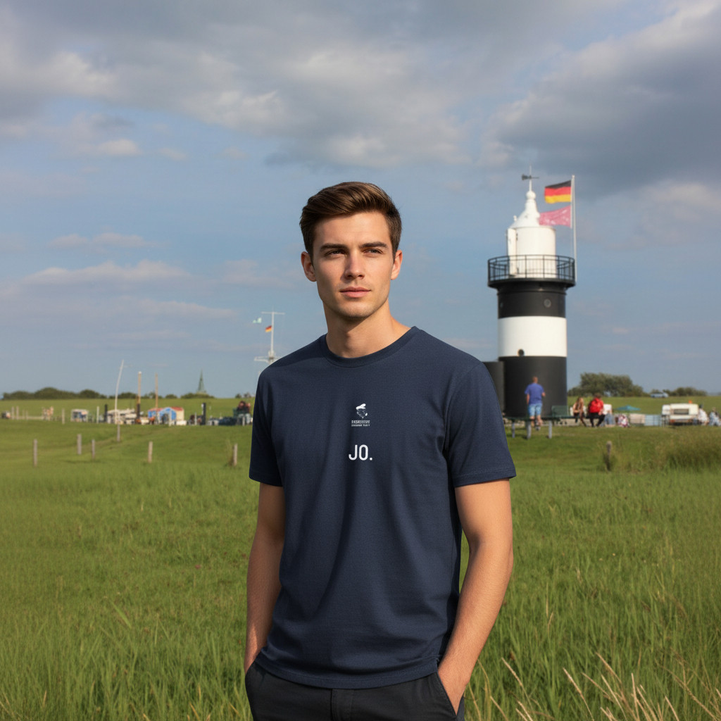 Fiedsche schnackt platt - T-Shirt Herren, navy, Jo