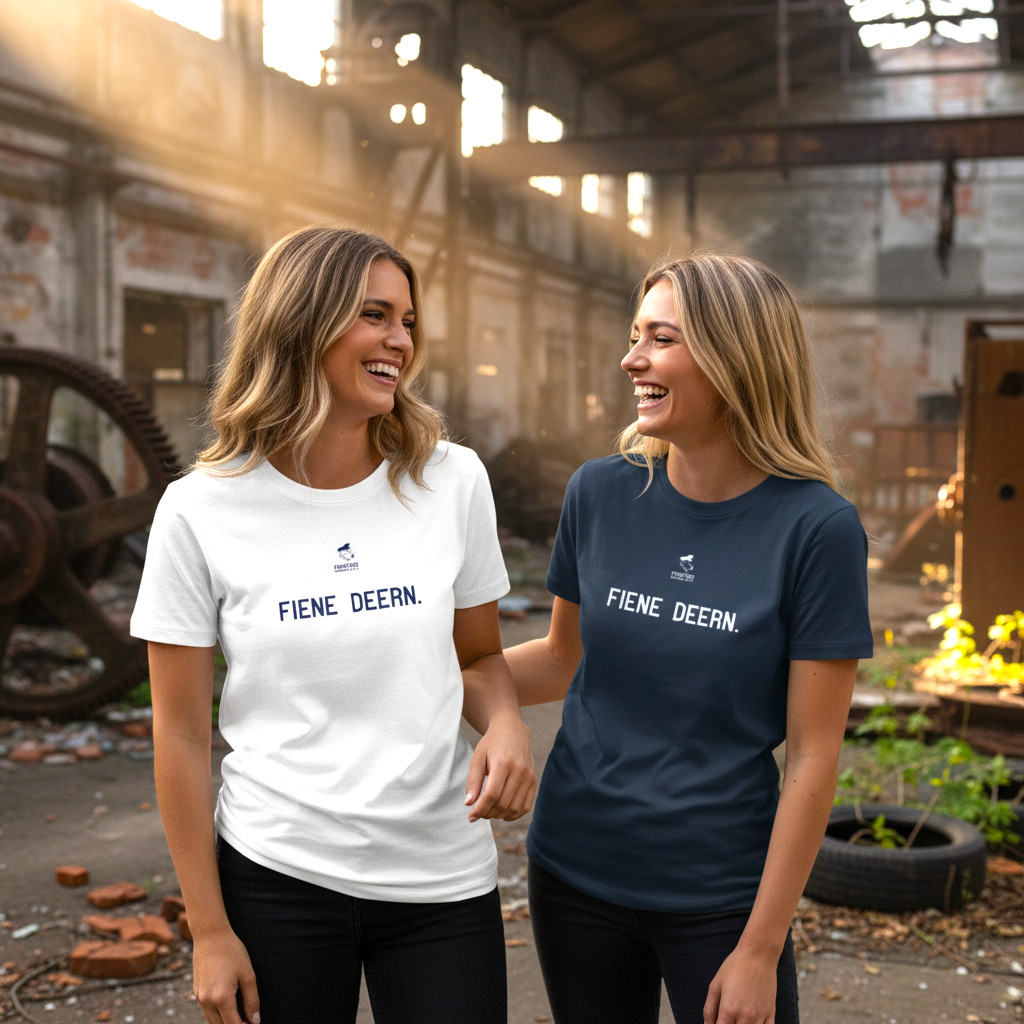 Fiedsche schnackt platt - T-Shirt Damen, navy, Fiene Deern – Bild 3